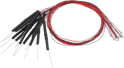 0805 Pre-Wired Micro LED, 12 Pcs 3-6V Pre-soldered Mini Light Emitting Diodes Surface Mount Device for Model Building, DIY, Science Projects, 9.8" Length, Colorful Flash in Saudi Arabia