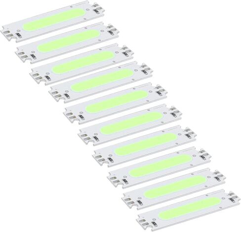 10 قطع من رقائق COB LED، شريط مصدر ضوء لأسطح COB، خرز مصباح متكامل 12 فولت 2 وات 6000 ساعة لخرز مصباح السيارة، مصابيح DIY، مصابيح خارجية (أخضر) in Saudi Arabia