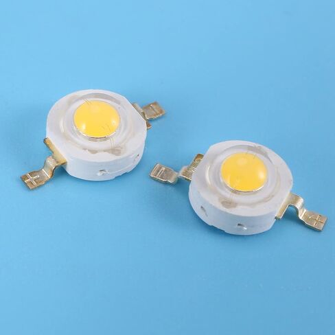 10 قطع عالية الطاقة 2 دبوس 3 واط أبيض دافئ LED حبة بواعث 100-110Lm in Kuwait
