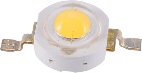 10 قطع عالية الطاقة 2 دبوس 3 واط أبيض دافئ LED حبة بواعث 100-110Lm in Kuwait