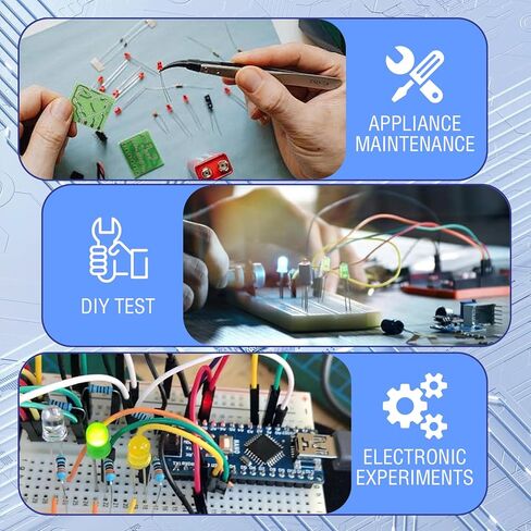 500 Pcs 5mm LED Diode Lights Assored Kit, Variety Color Electronics Components, Light Emitting Diodes for DIY Project, White/Red/Yellow/Green/Blue in Kuwait