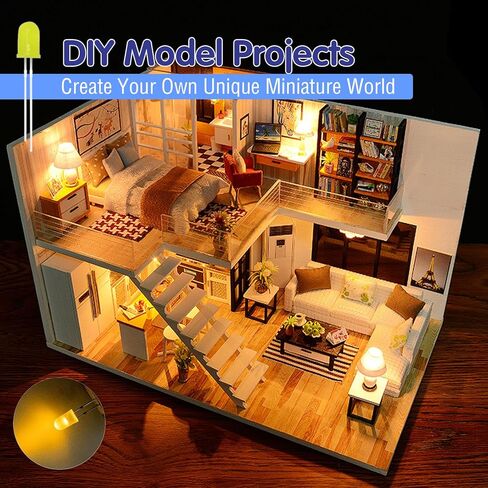 500 Pcs 5mm LED Diode Lights Assored Kit, Variety Color Electronics Components, Light Emitting Diodes for DIY Project, White/Red/Yellow/Green/Blue in Kuwait