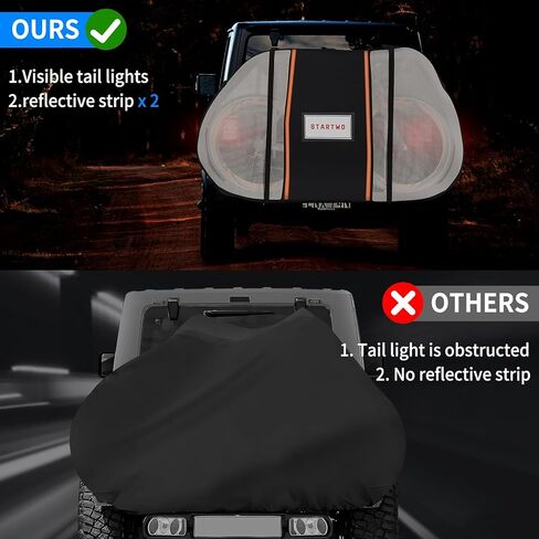 STARTWO Bike Cover for Transport On Rack, Bicycle Cover Outdoor Storage Waterproof for Transport 2 Bikes on Car Rear, with Two Elastic Straps and License Plate Window, Visible tail lights in Saudi Arabia