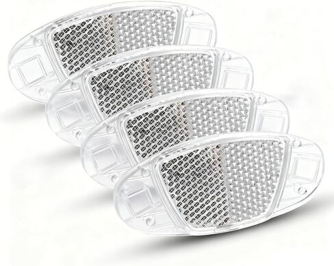 Bike Front and Rear Reflectors, Bicycle Wheel Spoke Reflectors Kit, Mountain Bike Safety Warning Reflectors Accessories for Handlebar and Seatpost, Night Riding in Kuwait