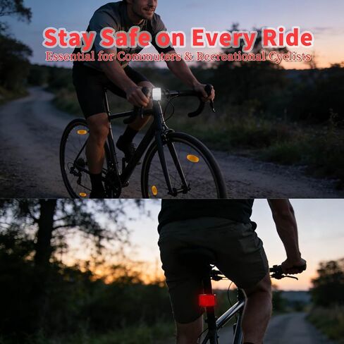 Bike Reflectors Kit, 6 PCS Bicycle Reflectors with White Front Reflector, Red Rear Reflector and 4 Bike Wheel Spoke Reflectors for Night Riding, Cycling Safety Warning Accessories in Saudi Arabia