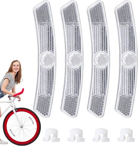 4PCS Bike Reflectors, Plastic Bike Wheel Reflectors for Night Riding, Safety for Road Mountain Bicycle Night Riding in Saudi Arabia