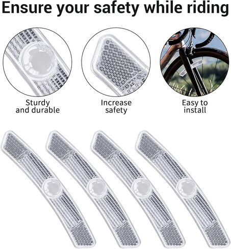4PCS Bike Reflectors, Plastic Bike Wheel Reflectors for Night Riding, Safety for Road Mountain Bicycle Night Riding in Saudi Arabia