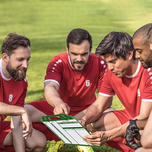 لوحة تشكيلة البيسبول المغناطيسية للمخبأ مع حواف معززة - حافظة للتدريب على المسح الجاف على الوجهين، 30 بطاقة تشكيلة / 24 بيدق / 2 قلم تحديد / 2 خطاف in Kuwait