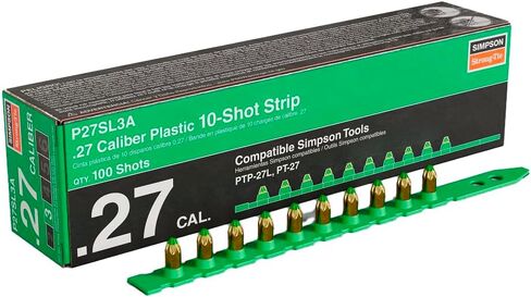 Simpson Strong-Tie P27SL3A P27SL 0.27-Caliber Plastic, 10-Shot Strip Loads, Green - Imported (100-Qty) in Saudi Arabia