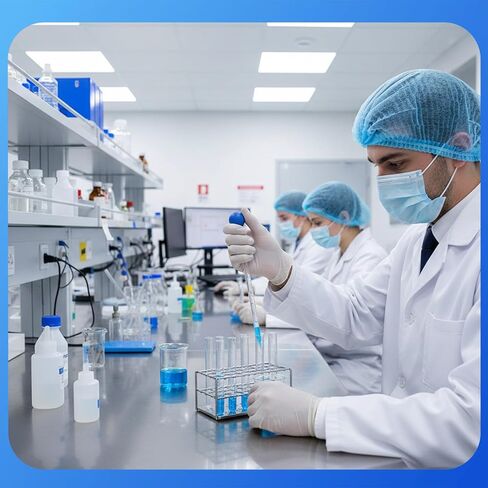 2Pcs Glass Pipette, 10ml Graduated Dropper for Oils with Cleaning Brush, 7.87 Inch Glass Liquid Transfer Pipettes for Essential Oil & Lab Use, Blue in Kuwait