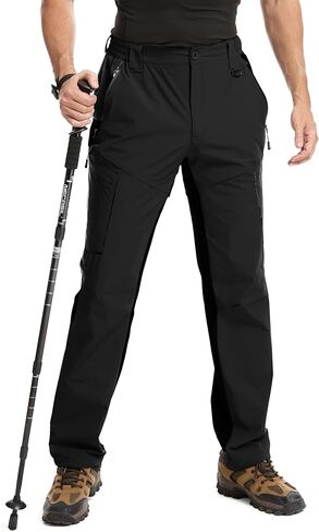 NATUVENIX Water Resistant Mens Hiking Pants Lightweight Stretch Travel Fishing Pants Men Quick Dry Outdoor Work Cargo Pants in Kuwait