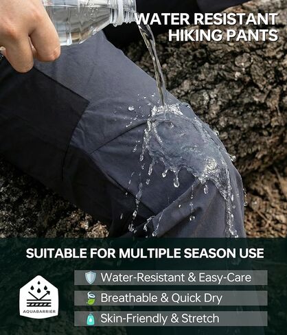 NATUVENIX Water Resistant Mens Hiking Pants Lightweight Stretch Travel Fishing Pants Men Quick Dry Outdoor Work Cargo Pants in Saudi Arabia