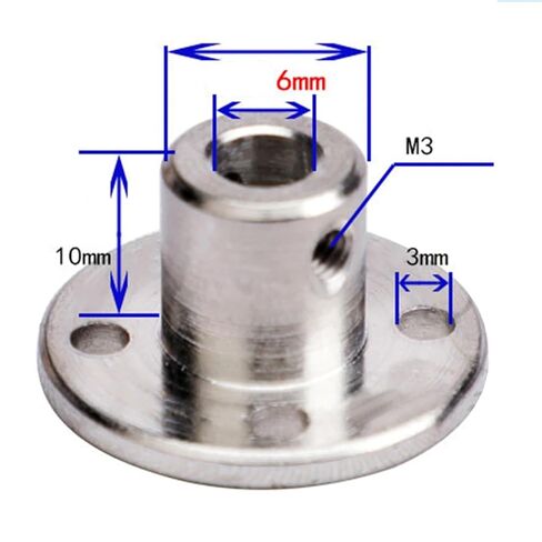 4PCS Dual Point Connection Flange Couplings Suited to Securely Attach to Six Millimeter Motor Shafts in Saudi Arabia