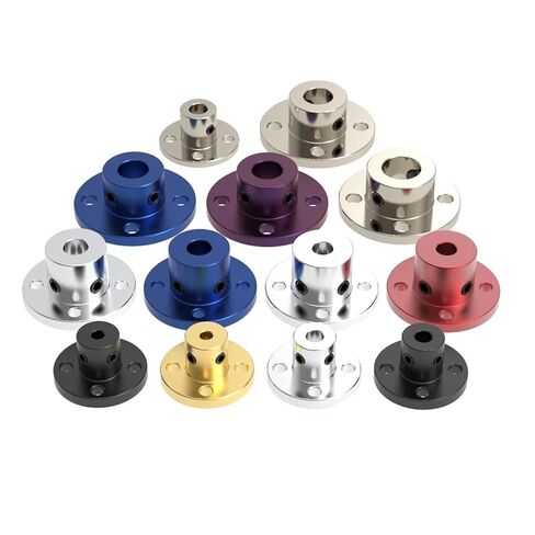 1PC Aluminium Steel Rigid Flange Coupling Motor Guide Shaft 2/3/3.17/4/5/6/6.35/7/8/10/11/12/14mm(Aluminium-Silver,6.35mm) in Saudi Arabia