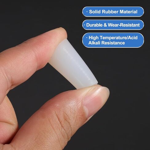 PATIKIL Tapered Shaped Solid Silicon Stopper, 1/2" Tube Rubber Stoppers Lab Plugs for Sealing Copper Pipes Bottles Vials, 4 Pcs in Saudi Arabia