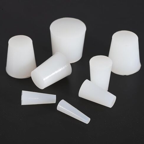 PATIKIL Tapered Shaped Solid Silicon Stopper, 1/2" Tube Rubber Stoppers Lab Plugs for Sealing Copper Pipes Bottles Vials, 4 Pcs in Saudi Arabia