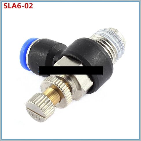 5 قطعة 6 مللي متر ادفع لتوصيل المناسب 1/4 "موضوع سرعة التدفق تحكم صمام الهواء SLA6-02 in Kuwait