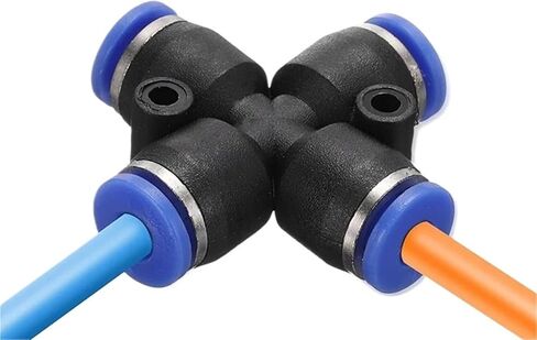 1pcs PZA Cross Pneumatic Fitting Pipe Connector Tube Air Quick Fittings Water Push In Hose Four holes Couping 4mm 6mm 8mm 10mm 12mm(PZA-12,2 Pieces) in Saudi Arabia