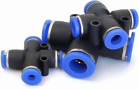 1pcs PZA Cross Pneumatic Fitting Pipe Connector Tube Air Quick Fittings Water Push In Hose Four holes Couping 4mm 6mm 8mm 10mm 12mm(PZA-12,2 Pieces) in Saudi Arabia