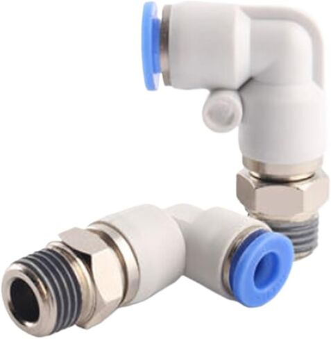 1 قطعة 360 درجة دوران عالي السرعة 4 ~ 12 مللي متر هوائي أنبوب موصلات الكوع تركيبات سريعة الهواء المناسب 1/8 "1/4" 3/8 "1/2" ذكر الموضوع (10 مللي متر ، 1/4") in Kuwait