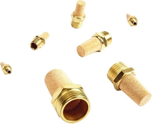 1 قطعة هوائي العادم الخمار النحاس كاتم الصوت المناسب مرشح الضوضاء المخفض موصل BSL-M5 1/8 "1/4" 3/8 "1/2"(1/4") in Kuwait