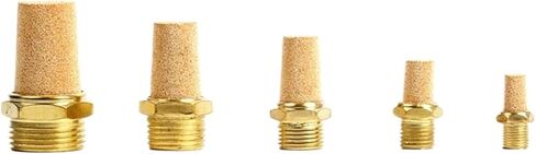 1 قطعة هوائي العادم الخمار النحاس كاتم الصوت المناسب مرشح الضوضاء المخفض موصل BSL-M5 1/8 "1/4" 3/8 "1/2"(1/4") in Kuwait