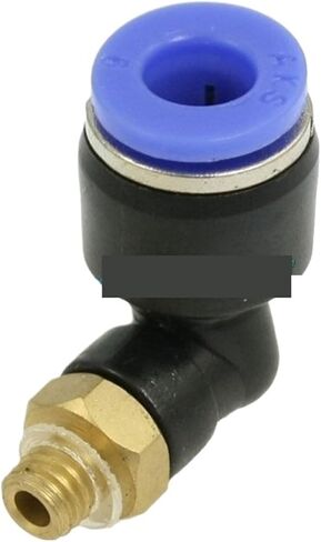 1 قطعة 6 مللي متر ثقب أنبوب x M5 ذكر الموضوع L شكل دفع في موصلات هوائية الكوع تركيبات سريعة PL6-M5 in Kuwait