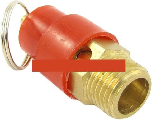 1 قطعة غطاء أحمر 1/4 "الأنابيب القياسية البريطانية الموضوع ضاغط هوائي المناسب 1.2MPA ذكر الموضوع صمام تنفيس الضغط 12 كجم in Kuwait