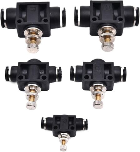1pcs Black DSA 4 6 8 10 12MM OD Tube Flow control Throttle valve Pneumatic Fittings Pneumatic type speed control connector(6mm OD Hose) in Saudi Arabia