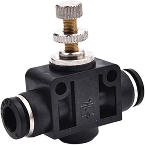 1pcs Black DSA 4 6 8 10 12MM OD Tube Flow control Throttle valve Pneumatic Fittings Pneumatic type speed control connector(6mm OD Hose) in Saudi Arabia