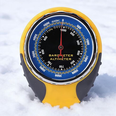 4 in 1 Outdoor Compass Altimeter Barometer Thermometer, Portable ABS Multifunction Navigation Tool with Hook for Hiking Camping Mountaineering Aviation in Saudi Arabia