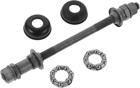 KICHOUSE 180Mm Bicycle Rear Axle Grey Steel Mountain Bike Rear Wheel Hub Axle with Ball Bearings Durable Shaft for 26 Inch Bikes in Saudi Arabia