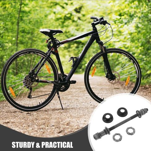 KICHOUSE 180Mm Bicycle Rear Axle Grey Steel Mountain Bike Rear Wheel Hub Axle with Ball Bearings Durable Shaft for 26 Inch Bikes in Saudi Arabia