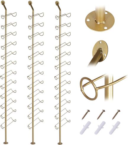 10 Pack Freestanding Floor Metal Rack Holds 120 Bottles Display Storage Shelves for Kitchen Pantry Dining Room Bar in Kuwait