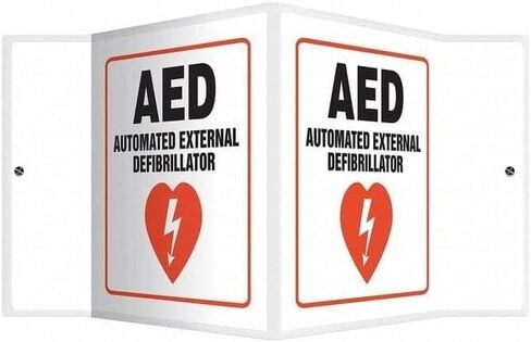 مزيل الرجفان الخارجي الآلي Aed، عرض 8 1/2 بوصة × ارتفاع 6 بوصة، على شكل حرف V، بلاستيك، Mfr: PSP610-A in Saudi Arabia