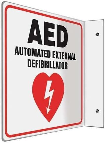 مزيل الرجفان الخارجي الآلي Aed، 8 بوصة عرض × 8 بوصة ارتفاع، على شكل حرف L، بلاستيك، Mfr: PSP721-A in Saudi Arabia