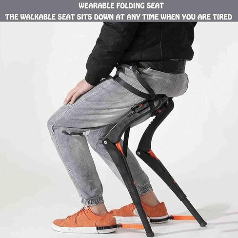 Exoskeleton Human Wearable Seat, Invisible Seat Leg Brace Magic Stool, Ergonomics Lightweight Seat for Working Subway, Adjustable Wearable Invisible Chair in Saudi Arabia