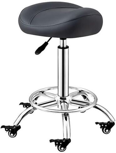 Ergonomic Saddle Chair,Swivel Stool with Brake Wheels,High-Density Sponge Bar Stool,Adjustable Height,Weight Capacity: 330lbs for Office(Color 2) in Saudi Arabia