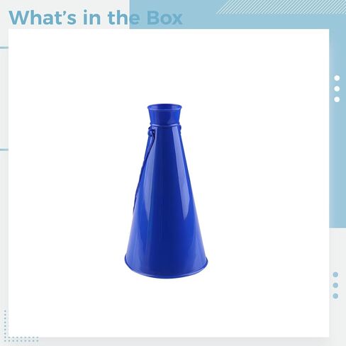 Portable 9 in Cheer Megaphone, Blue, Noise Maker for Parties, Sports, Rallies, Sturdy Plastic Prop in Kuwait