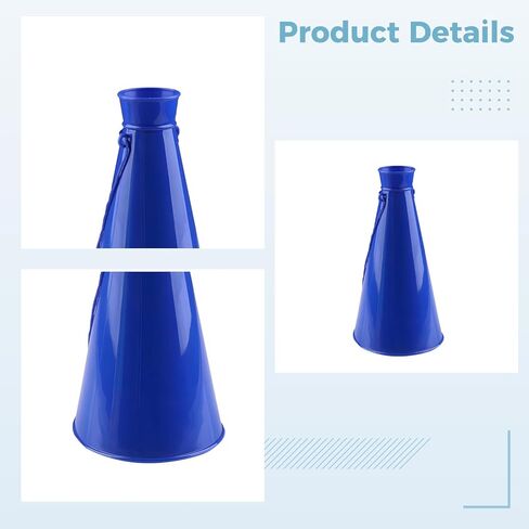 Portable 9 in Cheer Megaphone, Blue, Noise Maker for Parties, Sports, Rallies, Sturdy Plastic Prop in Kuwait