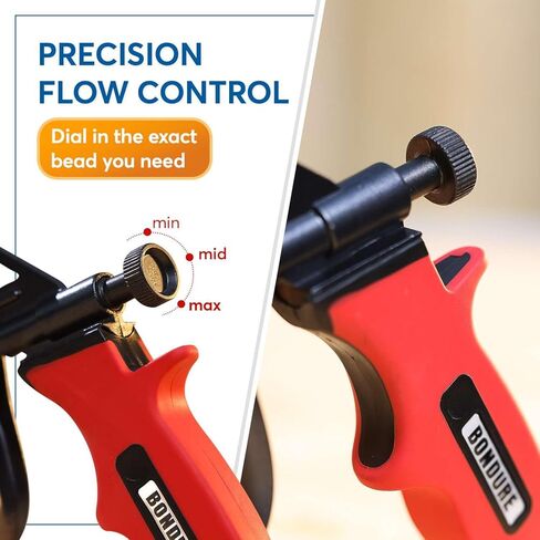 Pro Spray Foam Gun, (8 inch) PTFE (Teflon) Coated Non-Stick, Adjustable Flow Control Dial, Ergonomic Handle, Universal Screw Top Can Adapter, Long Reach Barrel, Includes Nozzle Set in Saudi Arabia