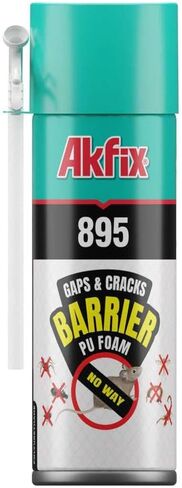 Akfix 895 PestBlocker Insulation Spray Foam (2x12 Oz.) - Gap Filler, Gaps & Cracks Barrier, Hole Blocker, Polyurethane Expanding Foam Spray for Barrier, Gaps Cracks Filler | 12 Oz. 2 Pack in Saudi Arabia