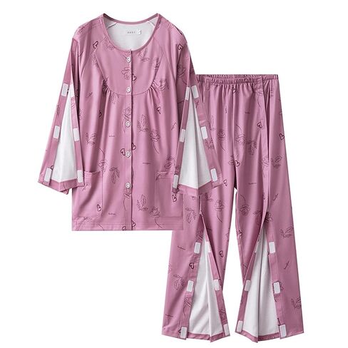 Tear Away Patient Clothes for Women, Long-Sleeved Bedridden Pajamas Set, Post-Operative Care Hospital Gown(XL) in Saudi Arabia