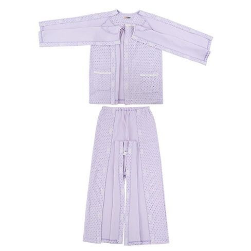 Tear Away Patient Clothes, Long-Sleeved Bedridden Pajamas Set, Post-Operative Adaptive Clothing(Blue,XXL) in Saudi Arabia