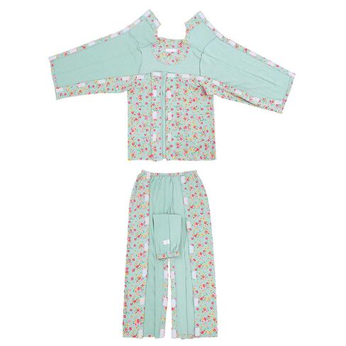 Bedridden Patient Clothing for Women, Tear Away Patient Clothes, Hospital Gowns Nursing Aid(L) in Saudi Arabia