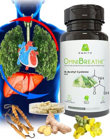 Asthma Relief Bronchial Health - Lung Detox for Smokers with Mullein Leaf Extract, Nettle Root - 30 Days Respiratory Health Supplement-Naturally Reduce Cough & Clear Mucus/Phlegm for Smokers,60 Caps in Saudi Arabia