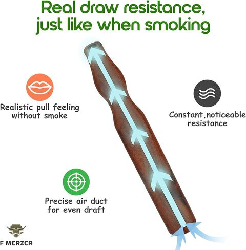 F.MERZCA® Breathing Necklace for Quit Smoking with Real Resistance – Herbal Diffuser Pen Alternative with Flavor, Stress Relief, no Battery Design – smokeless Inhaler Option (Mint, Tobacco, Coffee) in Kuwait