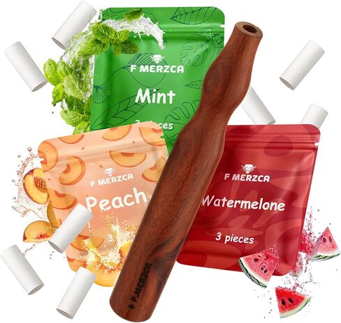 F.MERZCA® Breathing Necklace for Quit Smoking with Real Resistance – Herbal Diffuser Pen Alternative with Flavor, Stress Relief, no Battery Design – smokeless Inhaler Option (Mint, Tobacco, Coffee) in Kuwait