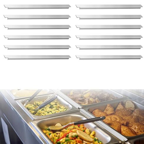 فواصل طاولة البخار 12.6 بوصة، 12 قطعة من قضبان مقسمة من الفولاذ المقاوم للصدأ للمطبخ التجاري، البوفيه والمطاعم، فواصل مقلاة الطعام شديدة التحمل in Kuwait