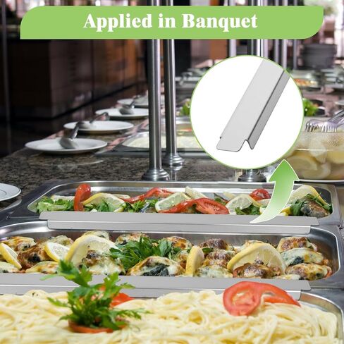 فواصل طاولة البخار 12.6 بوصة، 12 قطعة من قضبان مقسمة من الفولاذ المقاوم للصدأ للمطبخ التجاري، البوفيه والمطاعم، فواصل مقلاة الطعام شديدة التحمل in Kuwait